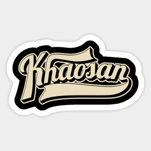 Khaosan Road Bangkok - Backpacker's Paradise | Vintage Lettering Logo Sticker